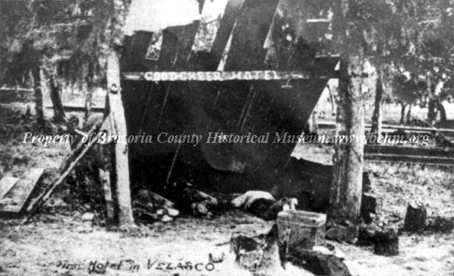 Good Cheer Hotel from brochure promoting Velasco, TX.